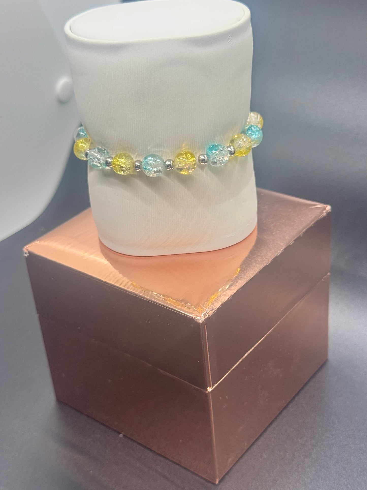 Acrylic & Glass Bead Bracelet #409