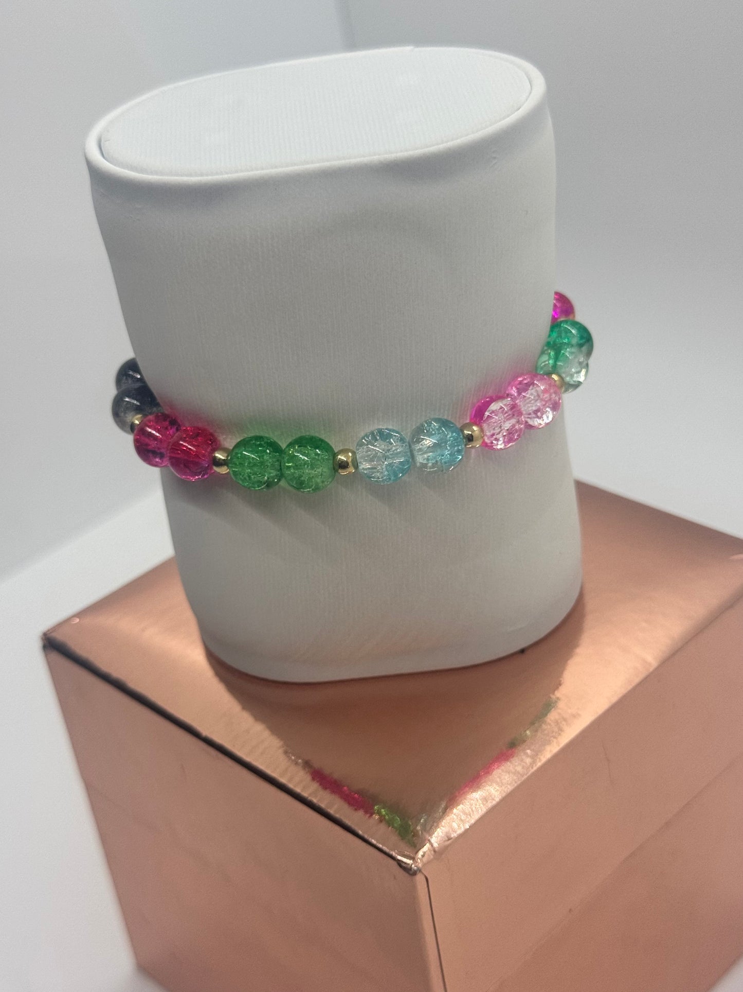 Acrylic & Glass Bead Bracelet #426