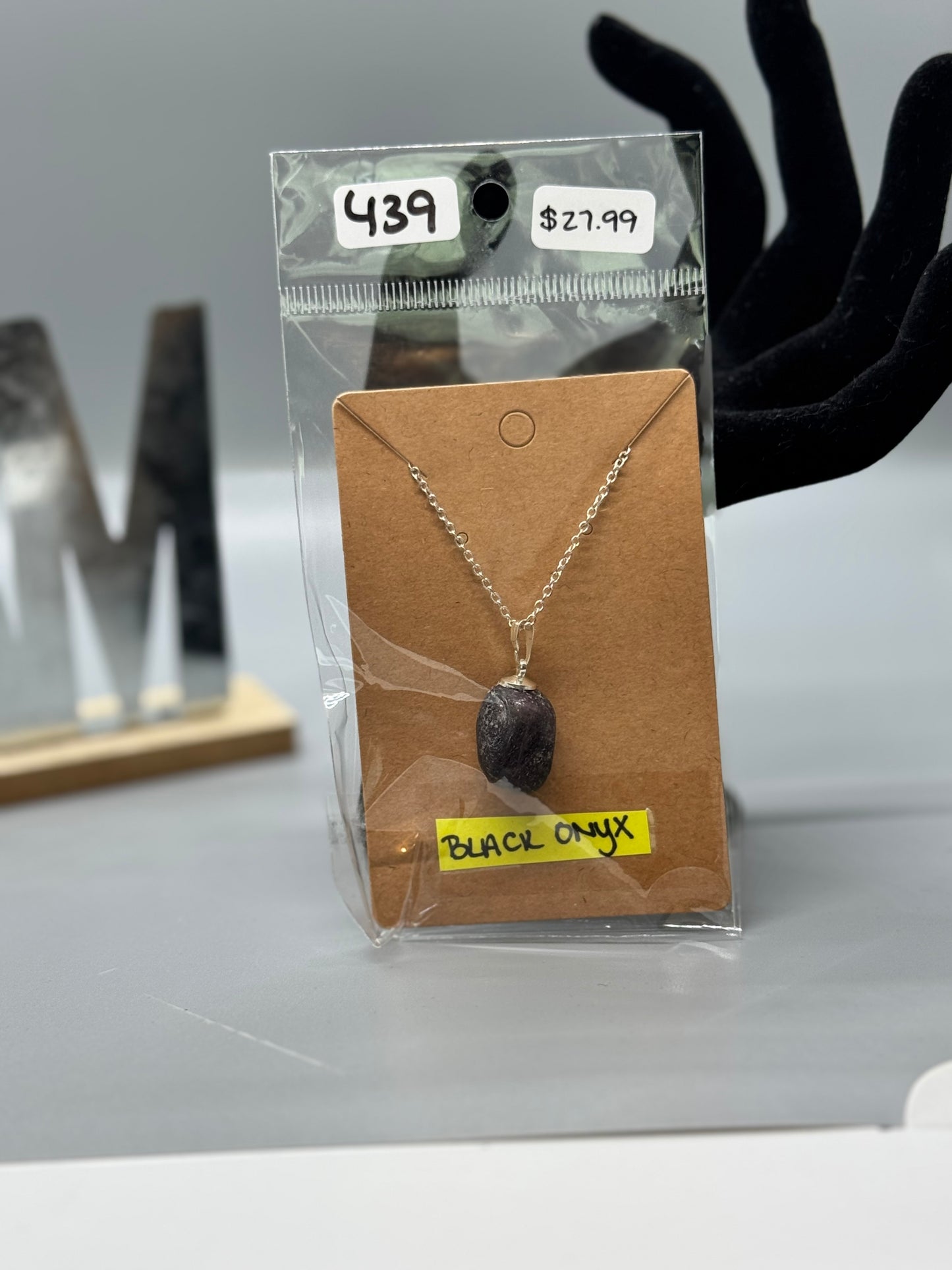 Authentic Black Onyx Necklace – Handcrafted Jewelry # 439