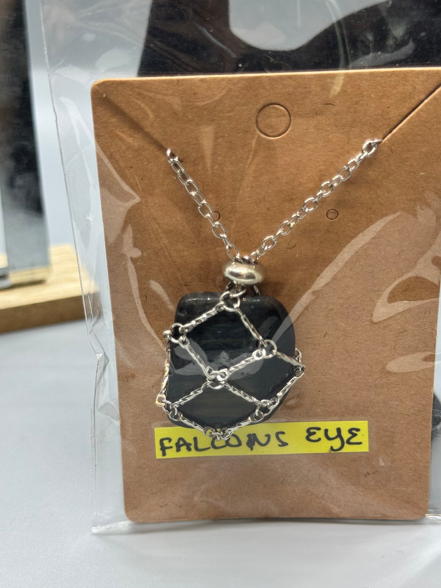 Authentic Falcon’s Eye Necklace – Handcrafted Jewelry # 440