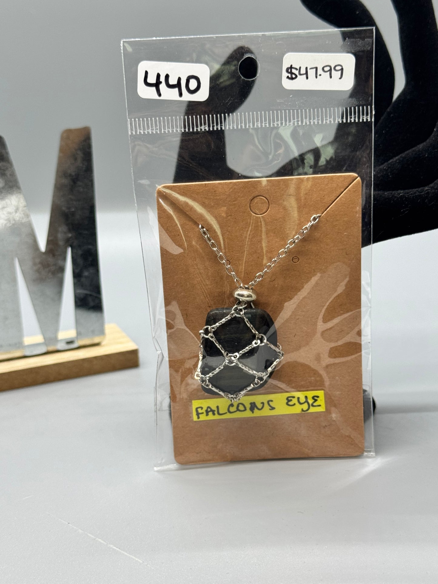 Authentic Falcon’s Eye Necklace – Handcrafted Jewelry # 440