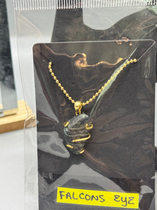 Authentic Falcon’s Eye Necklace – Handcrafted Jewelry #441
