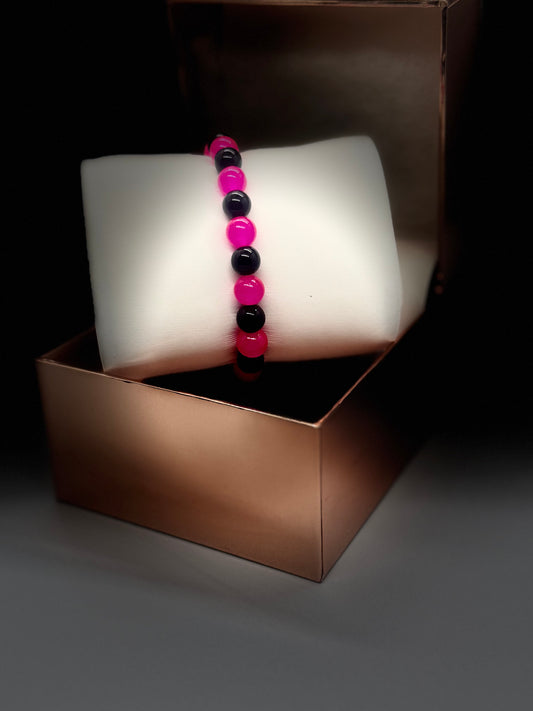 Acrylic & Glass Bead Bracelet #458