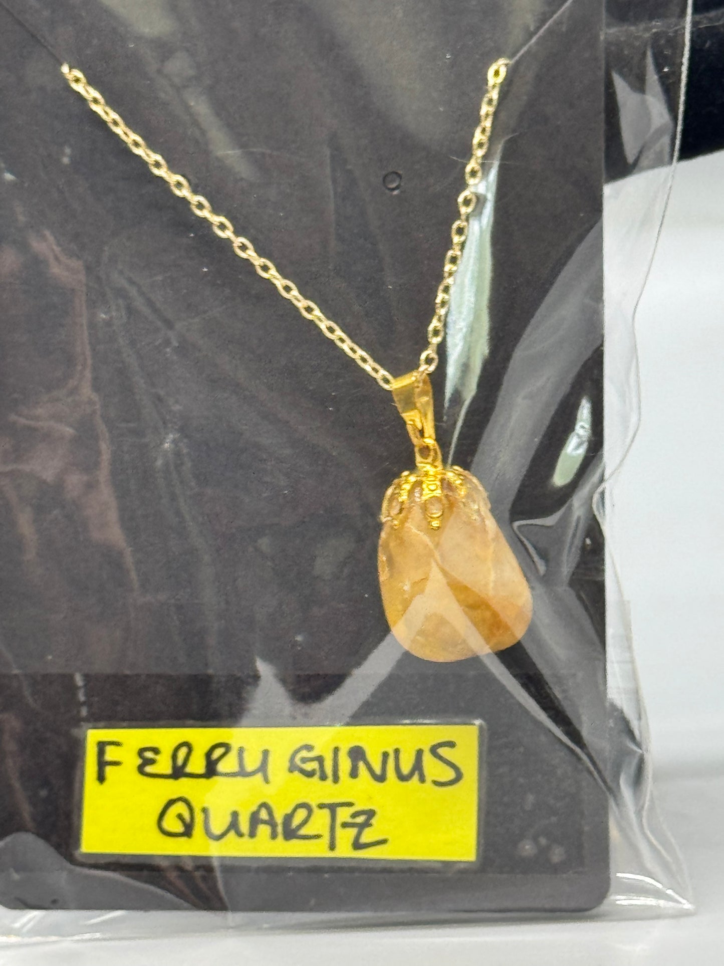 Ferruginous Quartz Copper Necklace – Handmade & Unique #466