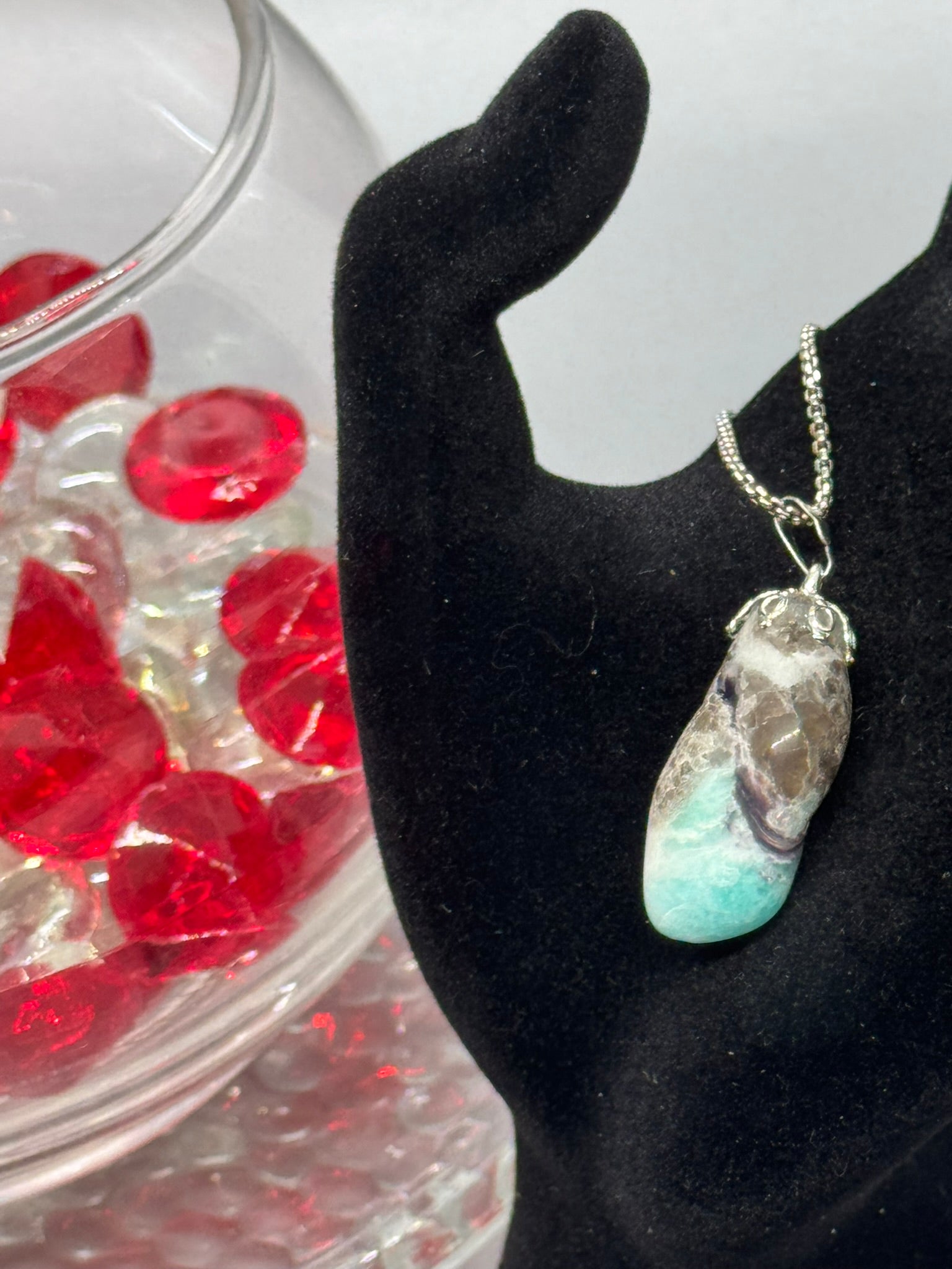 Authentic Aragonite Necklace – 18" Silver Chain # 405