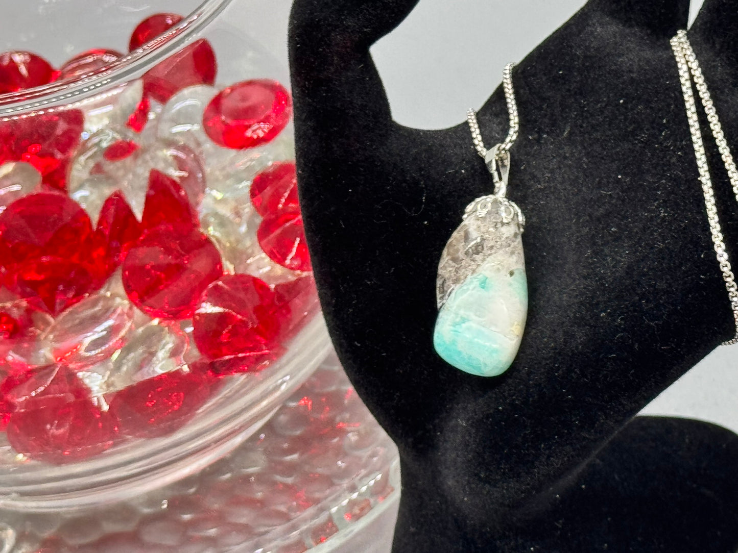 Authentic Aragonite Necklace – 18" Silver Chain # 405