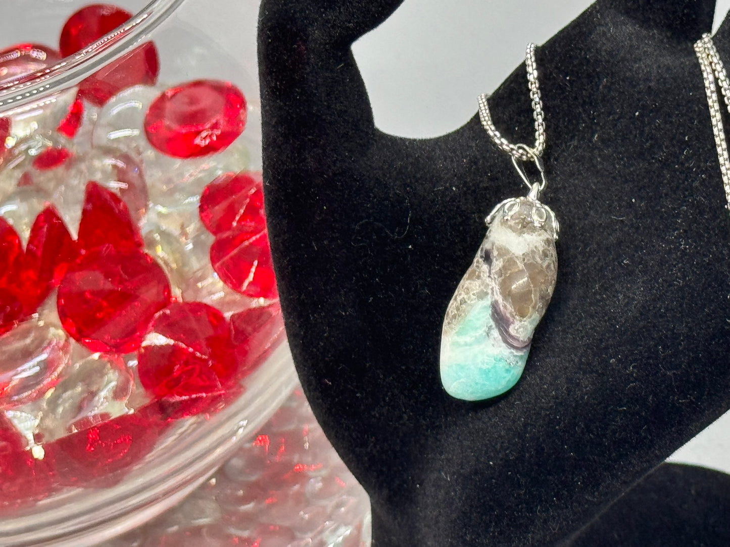 Authentic Aragonite Necklace – 18" Silver Chain # 405