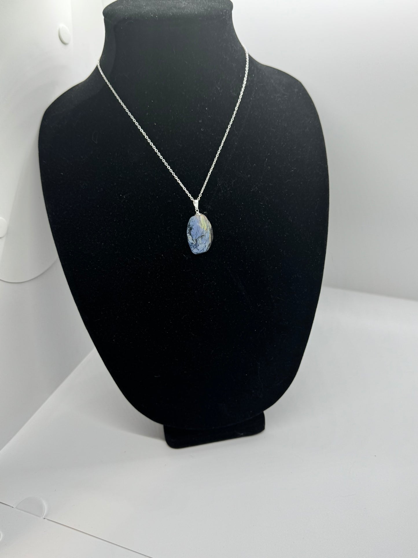 Authentic Pietersite Necklace – 16" Silver Chain # 407