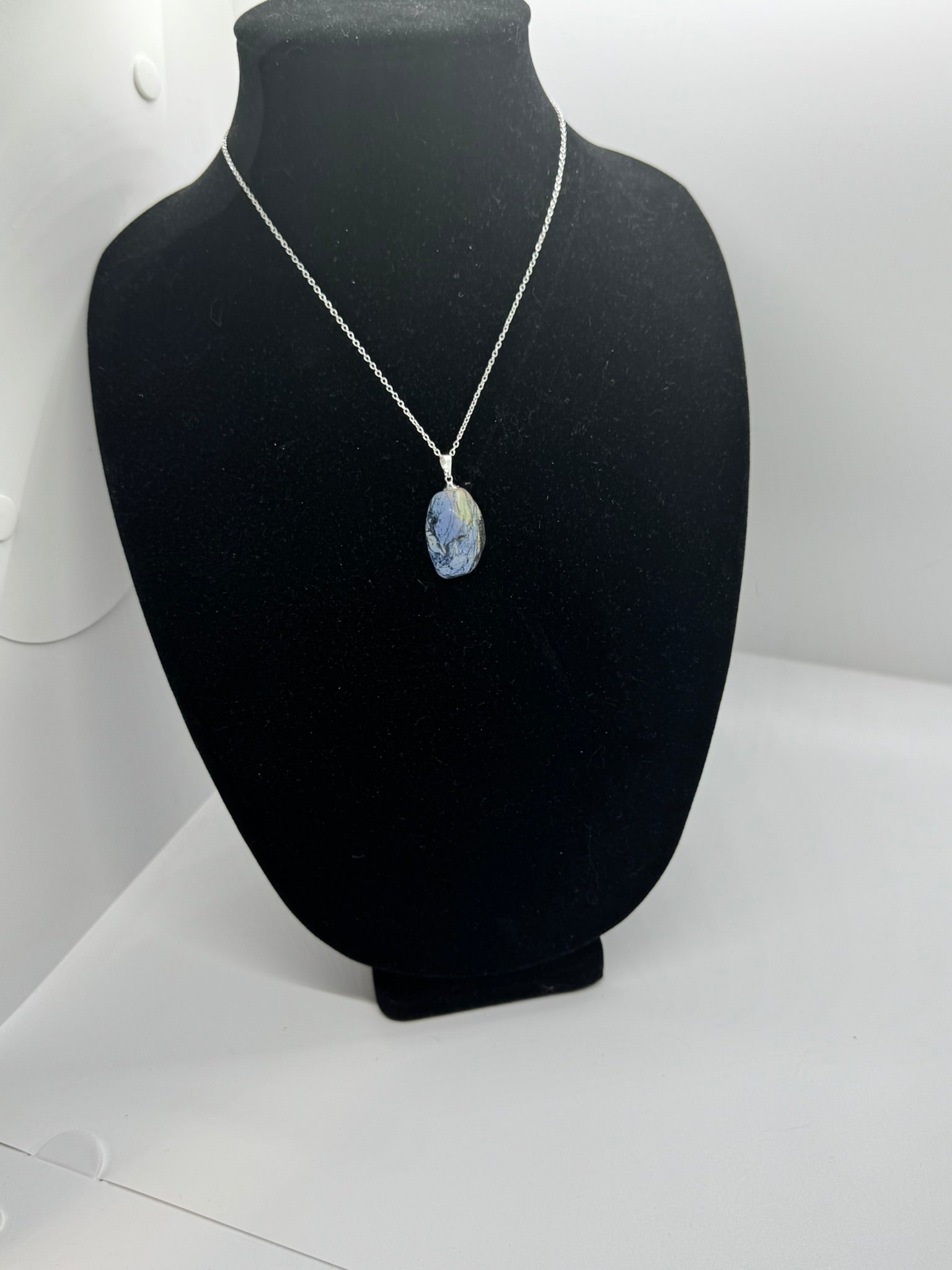 Authentic Pietersite Necklace – 16" Silver Chain # 407