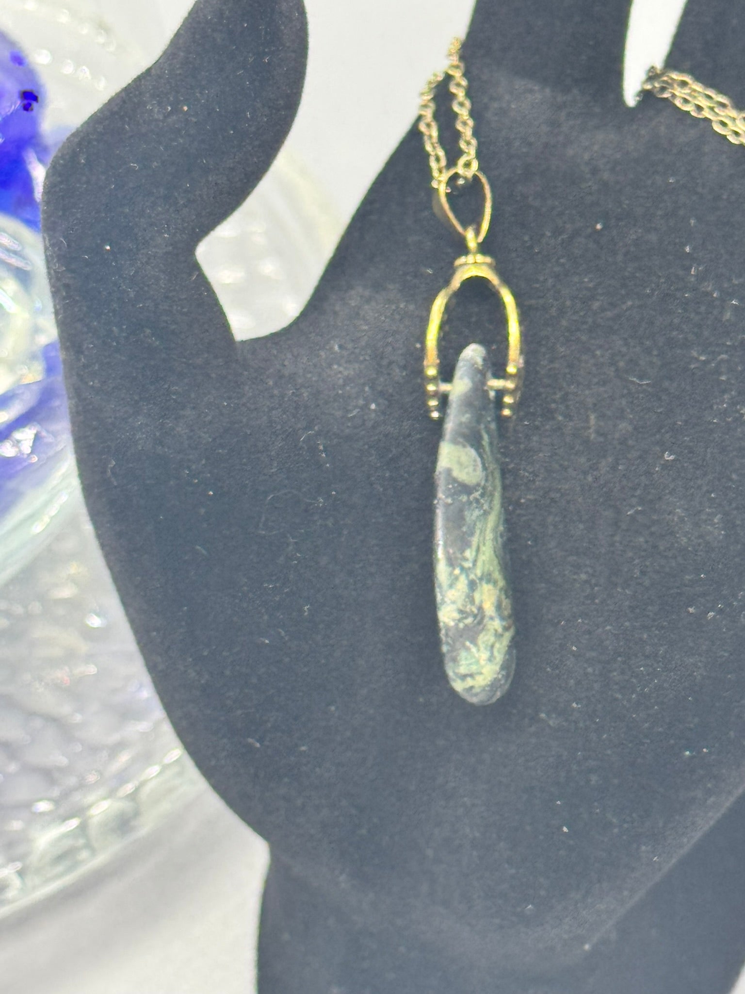 Authentic Kamamba Jasper Necklace – 18" Copper Chain # 410