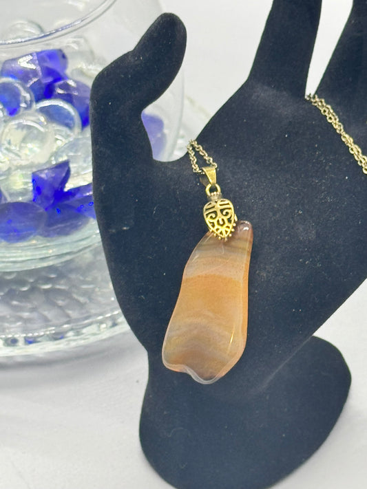 Authentic Cryptocrystalline Quartz Necklace – 18" Copper # 413