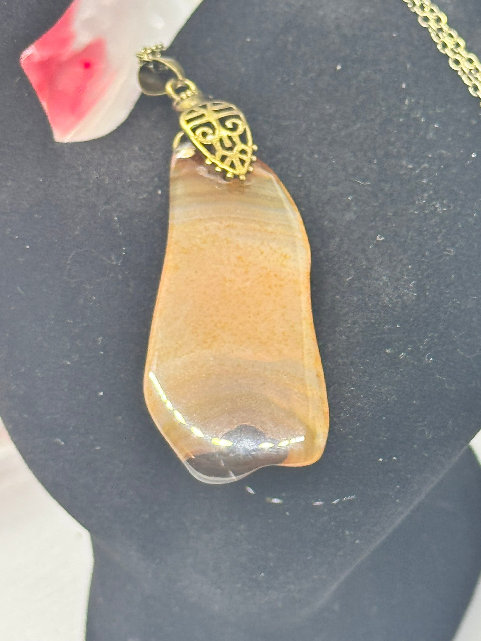 Authentic Cryptocrystalline Quartz Necklace – 18" Copper # 413