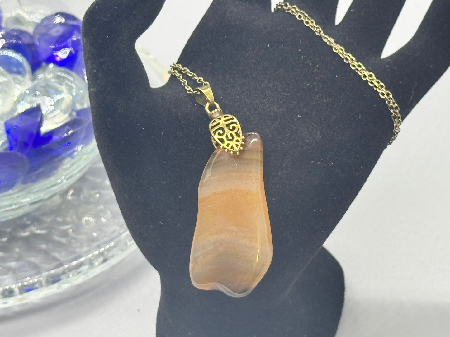 Authentic Cryptocrystalline Quartz Necklace – 18" Copper # 413