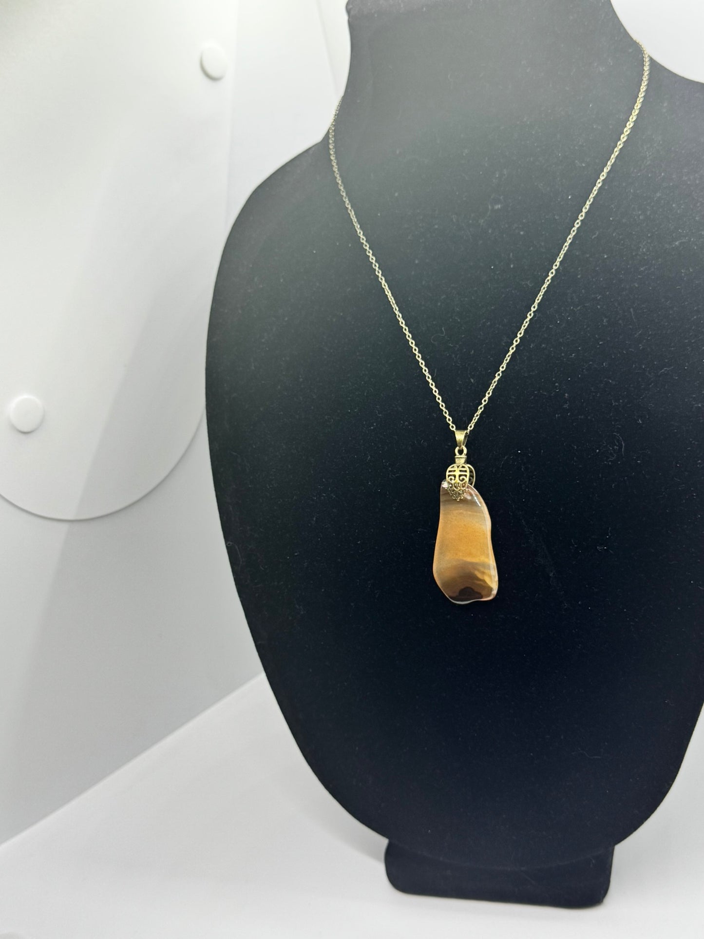 Authentic Cryptocrystalline Quartz Necklace – 18" Copper # 413