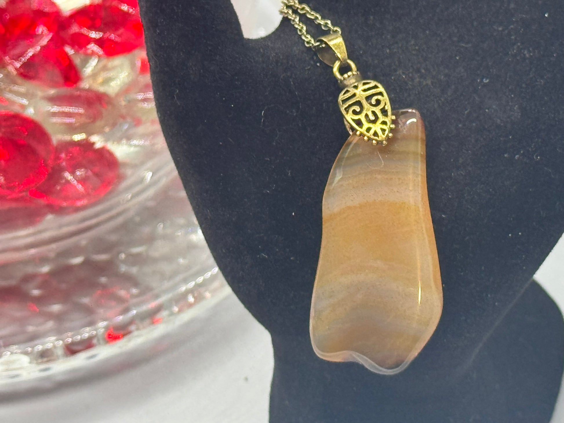 Authentic Cryptocrystalline Quartz Necklace – 18" Copper # 413