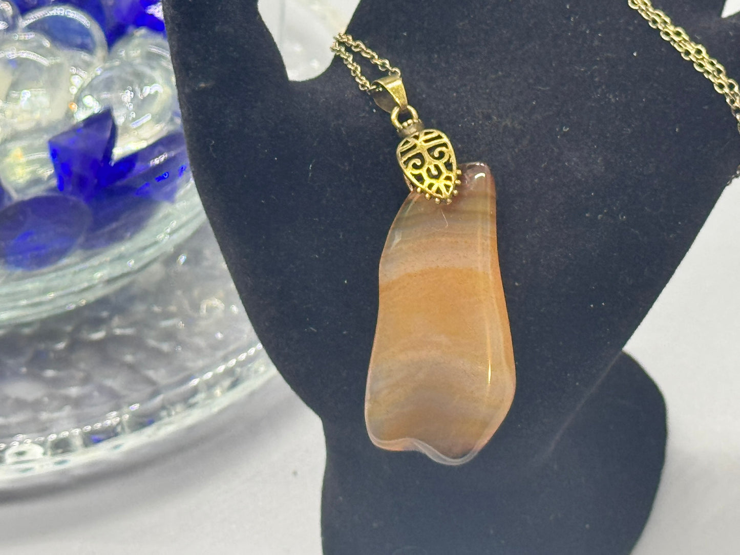 Authentic Cryptocrystalline Quartz Necklace – 18" Copper # 413