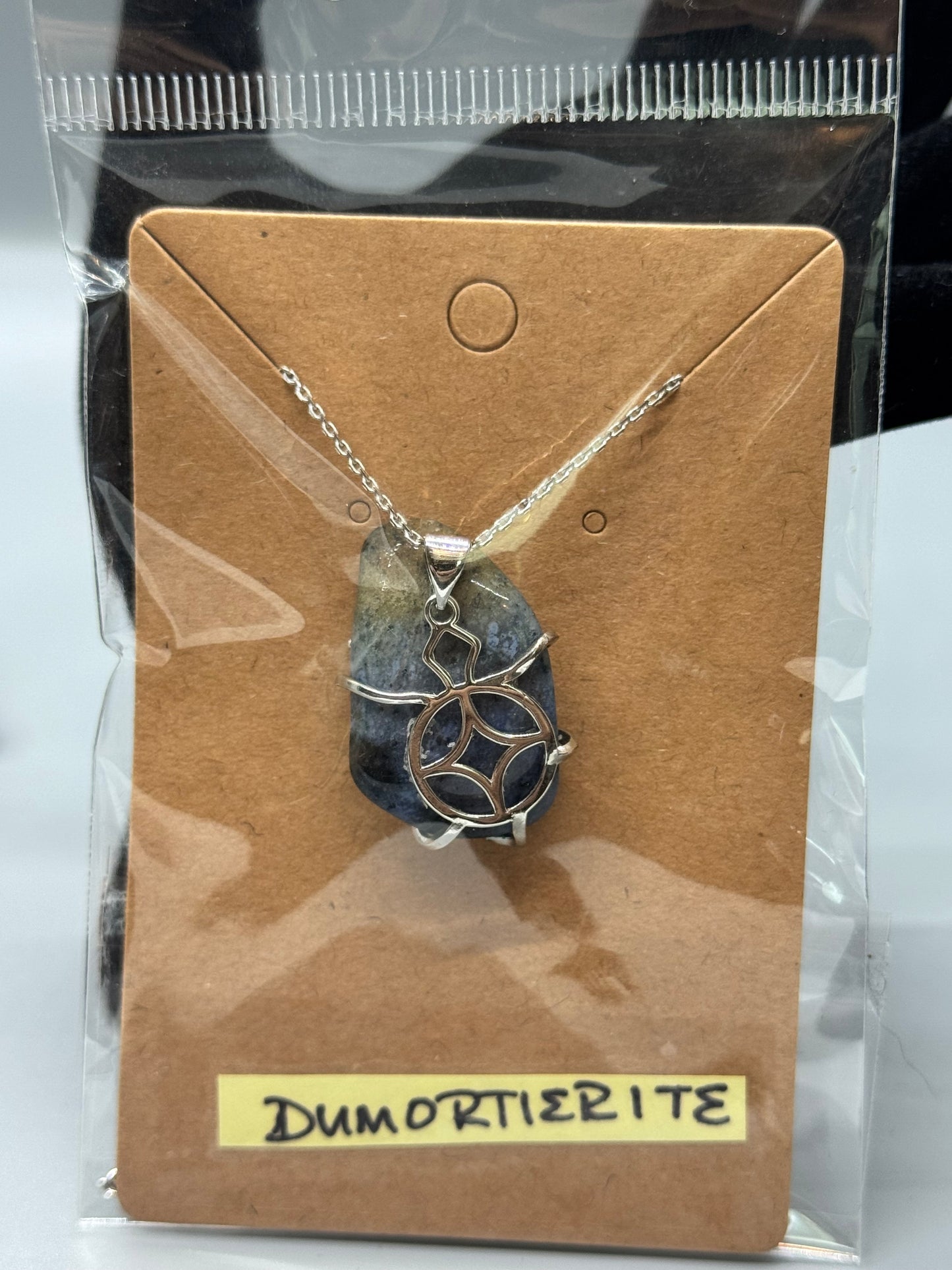 Dumortierite Necklace on 18" Silver Chain # 479