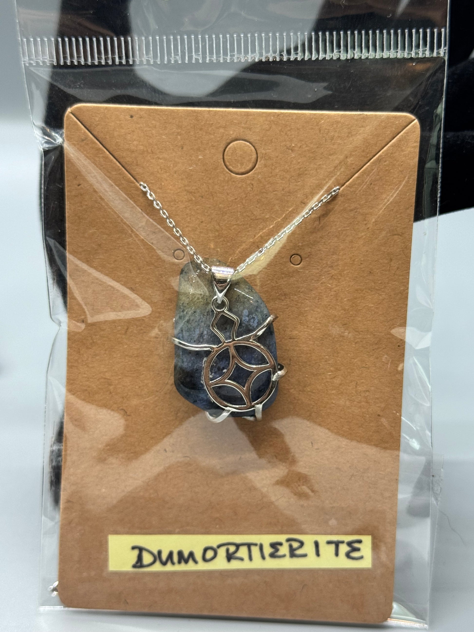 Dumortierite Necklace on 18" Silver Chain # 479
