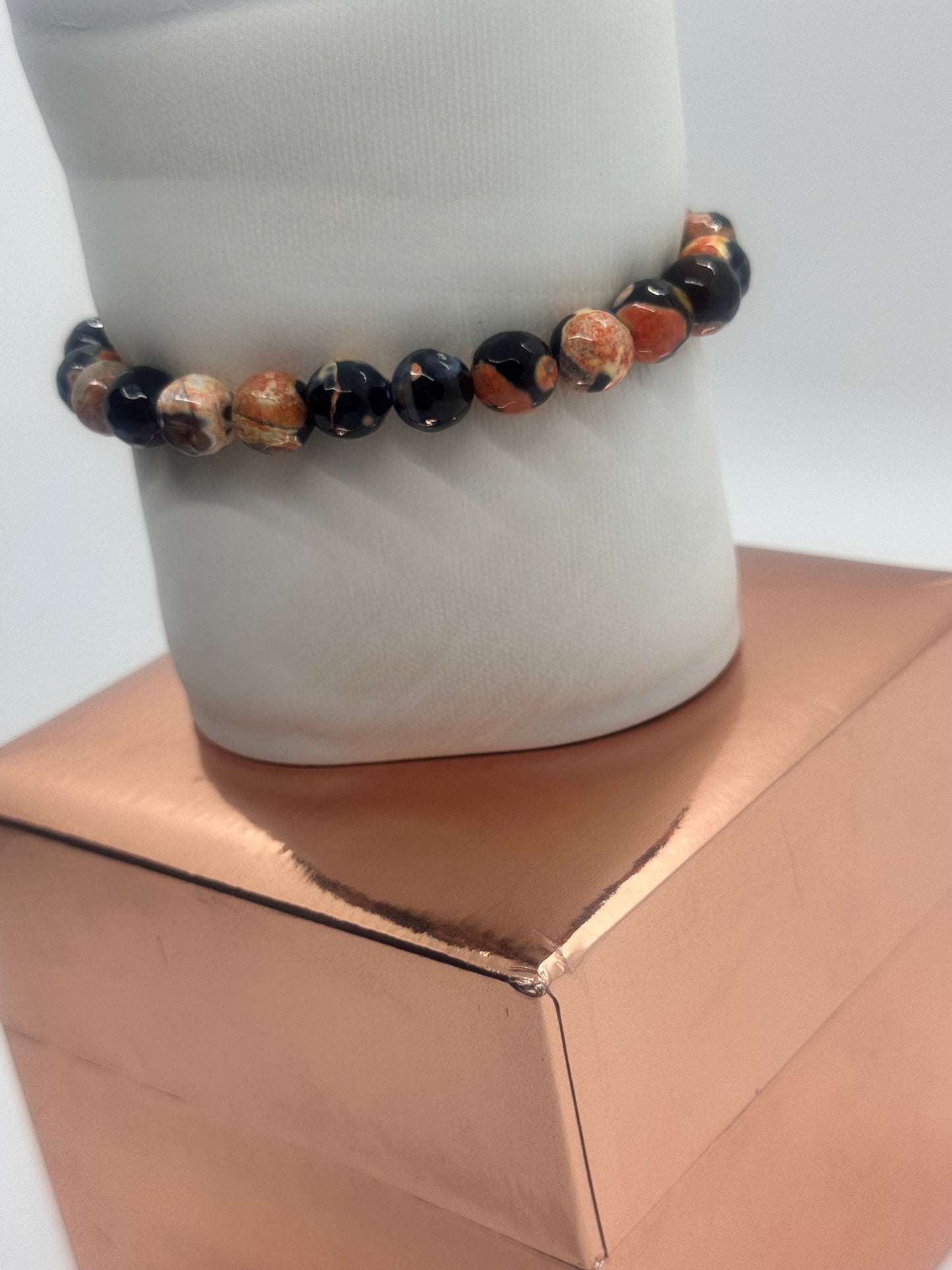 Authentic Red Snowflake Obsidian Bracelet #48