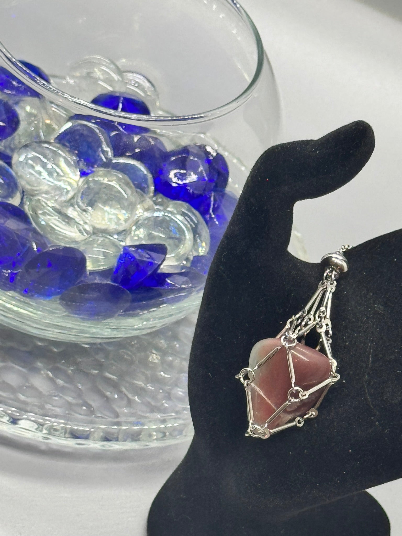 Authentic Botswana Agate Necklace – 24" Silver Chain # 417