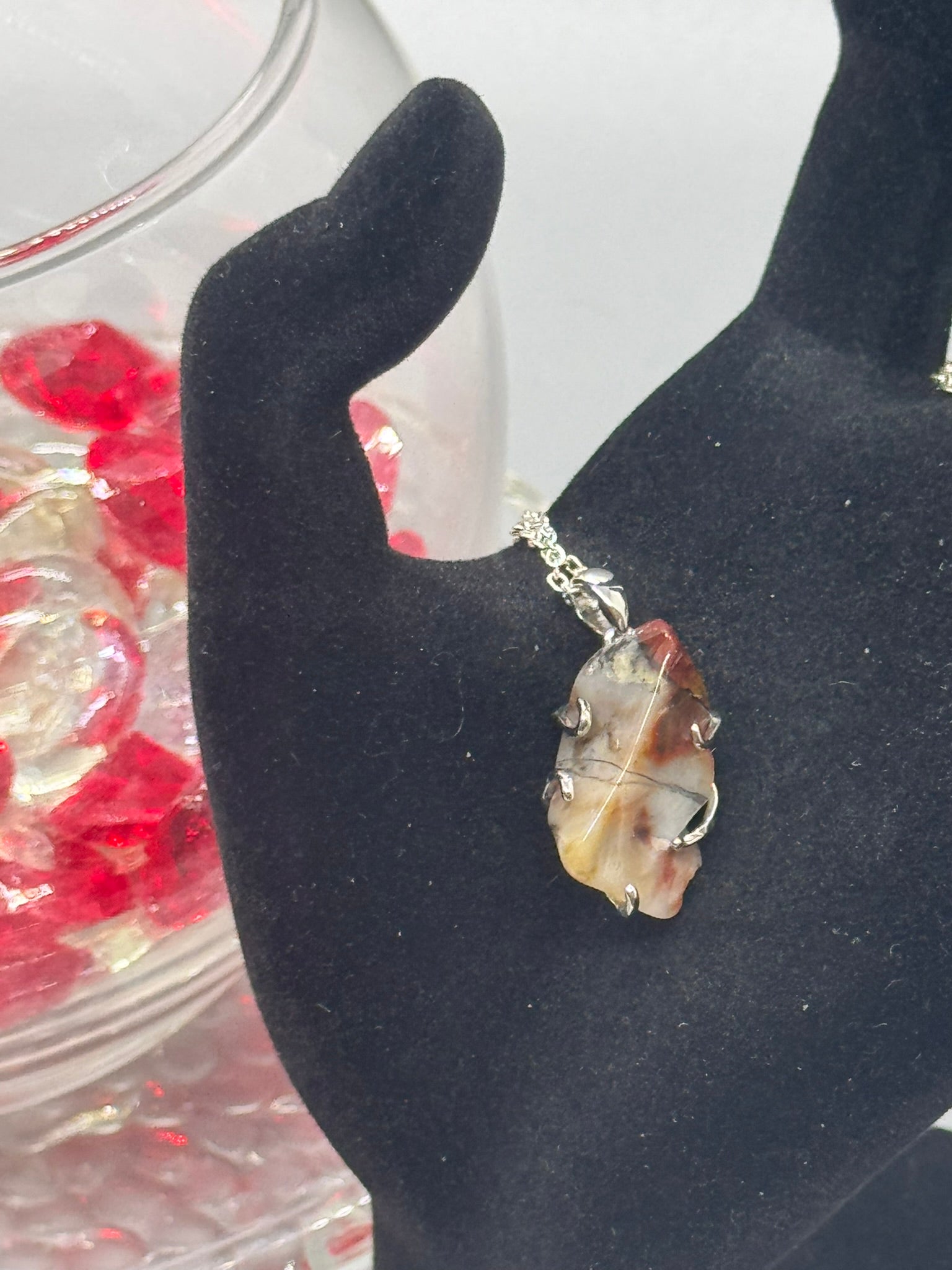 Authentic Cryptocrystalline Quartz Pendant – Handcrafted # 422