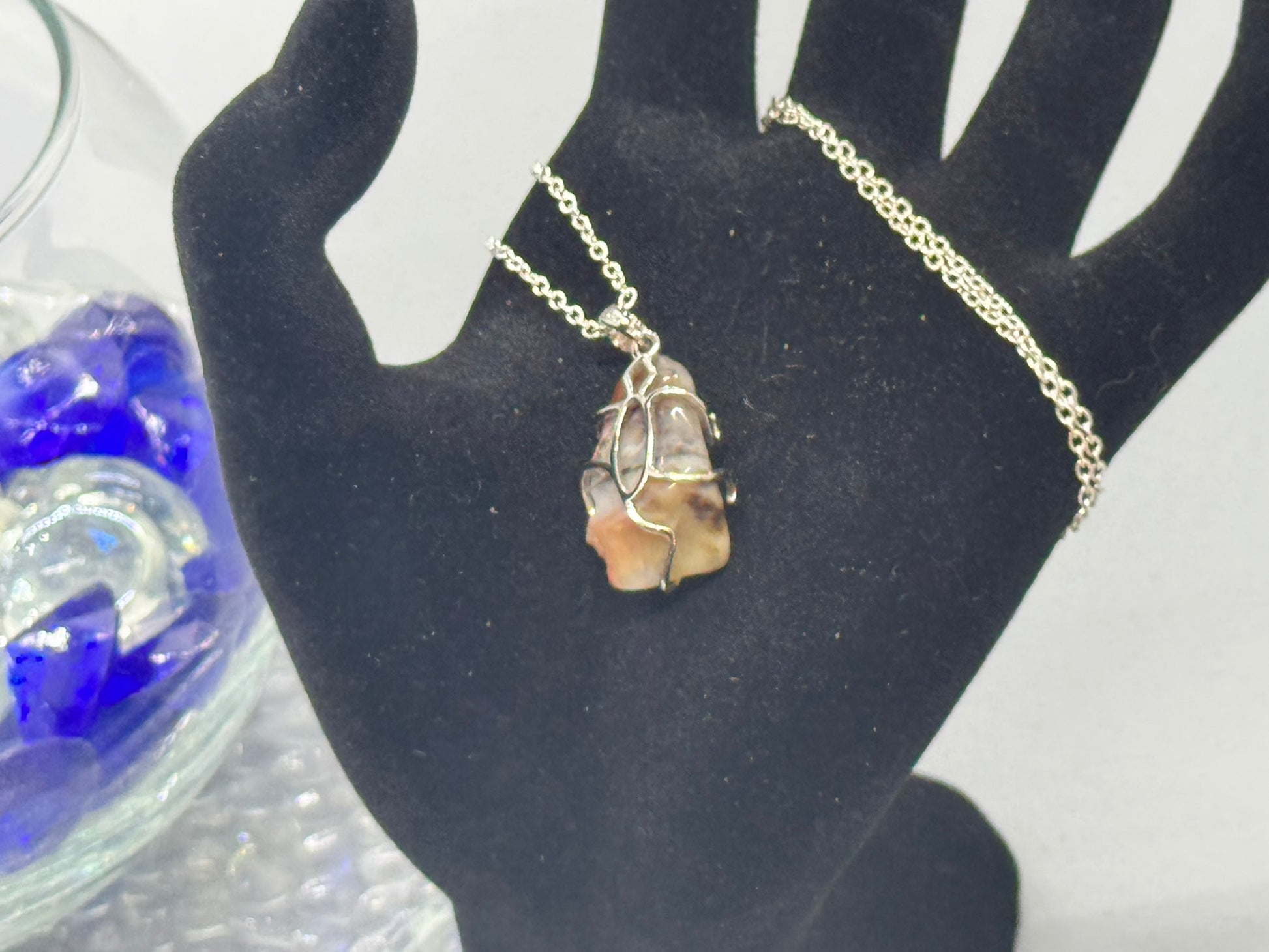 Authentic Cryptocrystalline Quartz Pendant – Handcrafted # 422