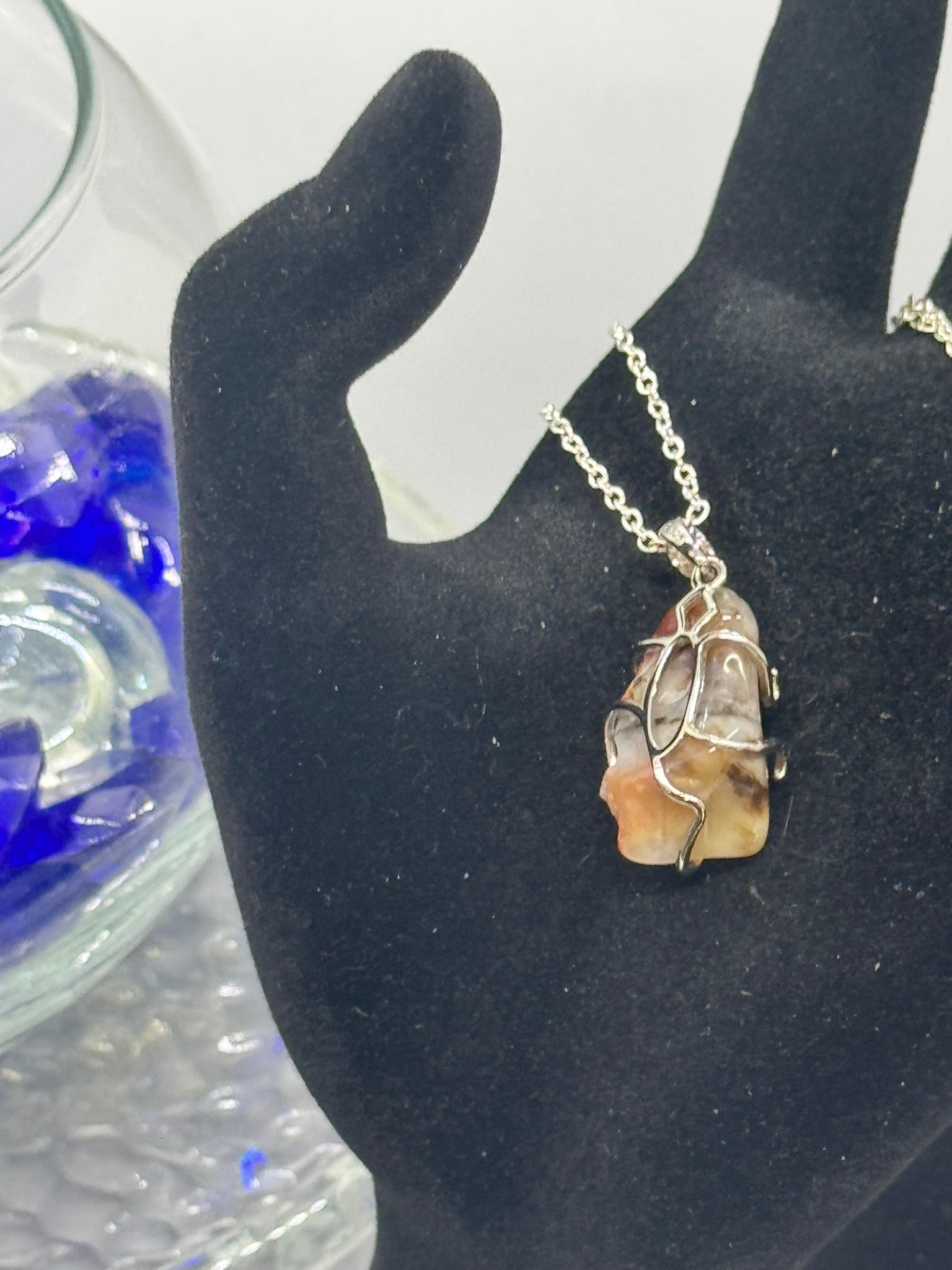 Authentic Cryptocrystalline Quartz Pendant – Handcrafted # 422