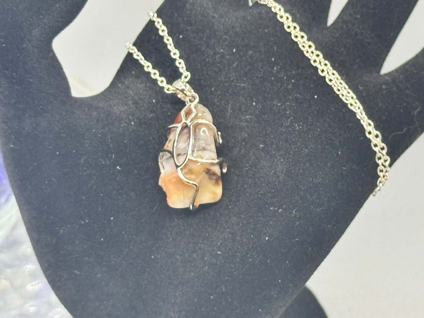 Authentic Cryptocrystalline Quartz Pendant – Handcrafted # 422