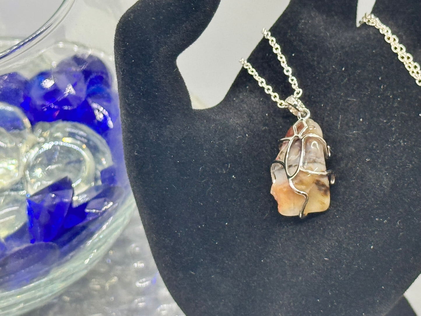 Authentic Cryptocrystalline Quartz Pendant – Handcrafted # 422