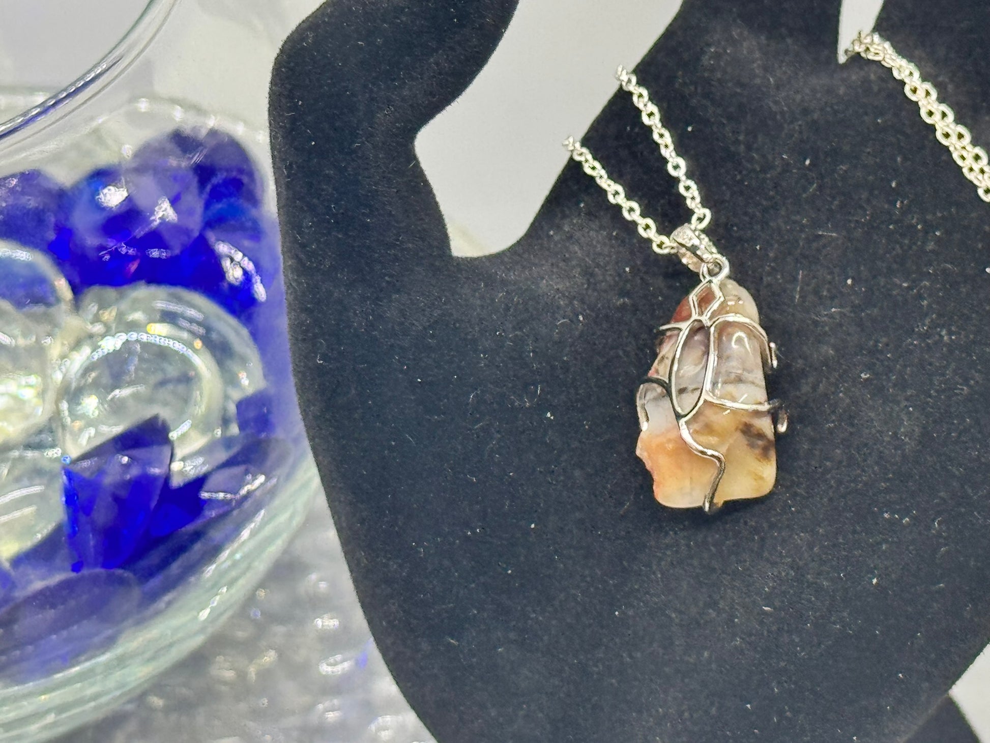 Authentic Cryptocrystalline Quartz Pendant – Handcrafted # 422