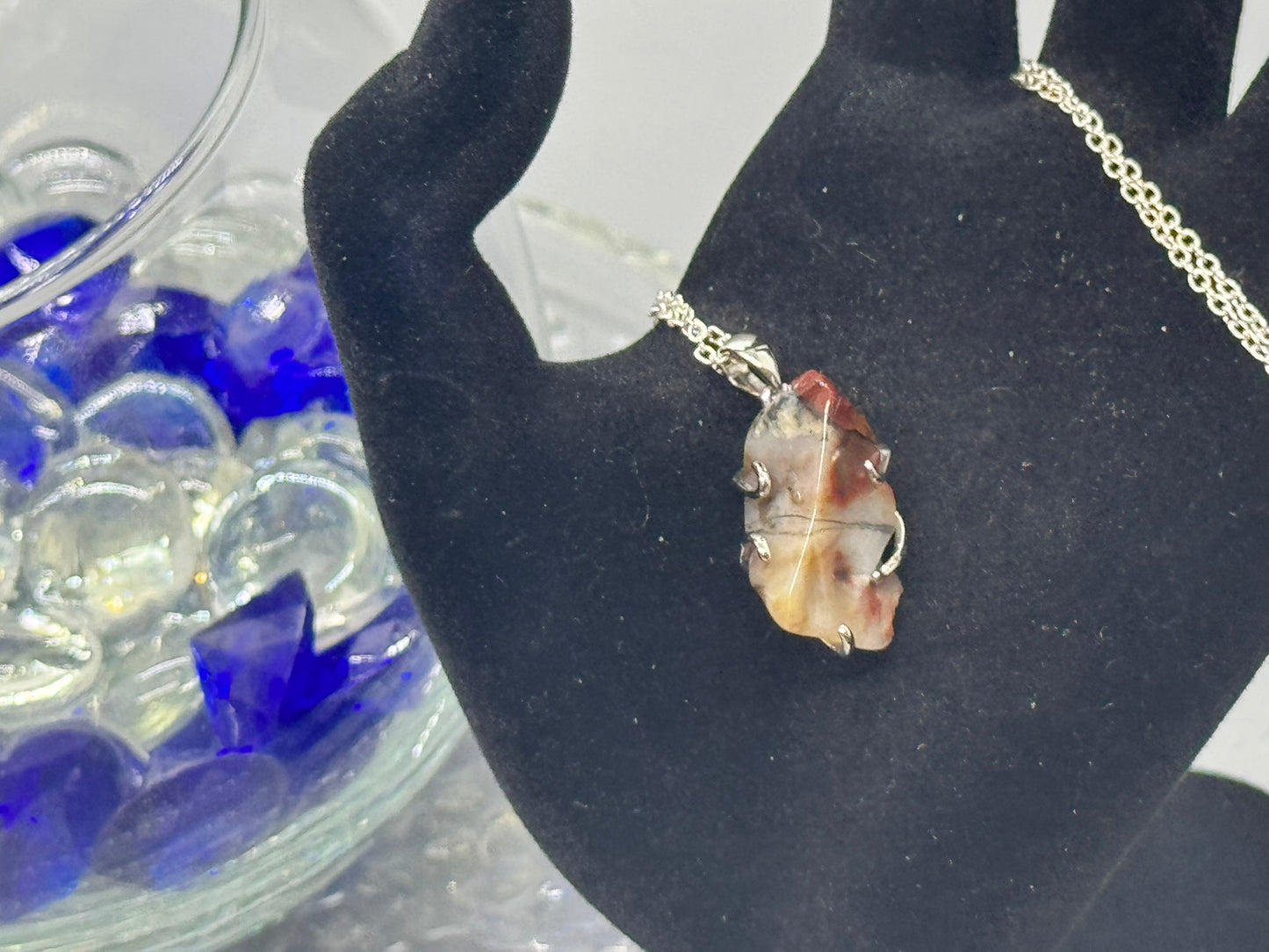 Authentic Cryptocrystalline Quartz Pendant – Handcrafted # 422