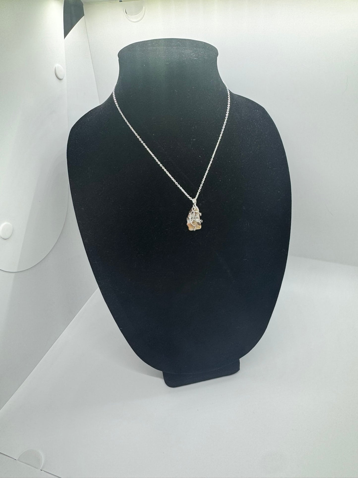Authentic Cryptocrystalline Quartz Pendant – Handcrafted # 422