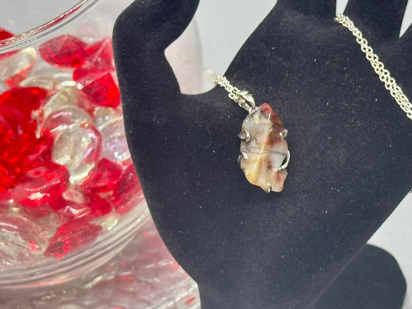 Authentic Cryptocrystalline Quartz Pendant – Handcrafted # 422
