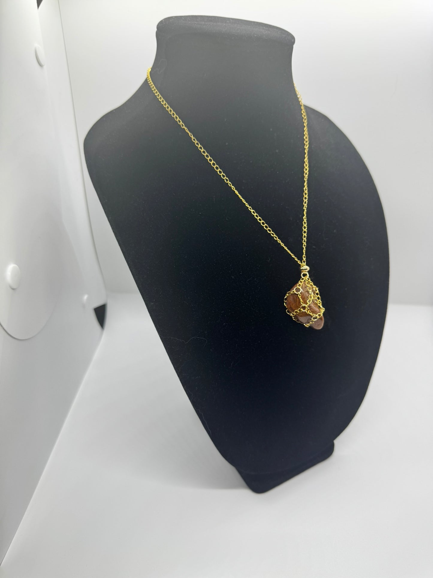 Authentic Elephant Skin Jasper Necklace – Handcrafted # 426