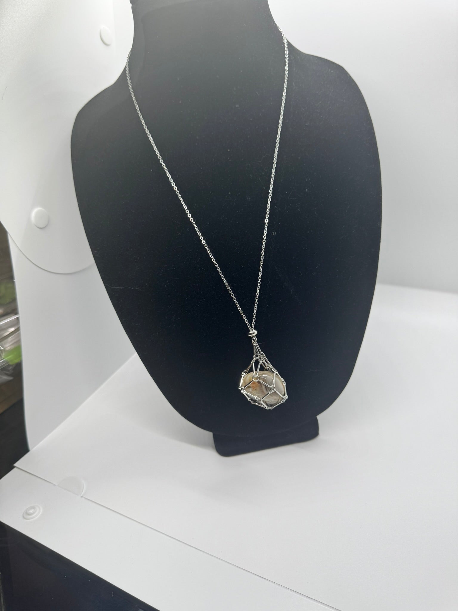 Authentic Botswana Agate Necklace – Handcrafted Jewelry # 427
