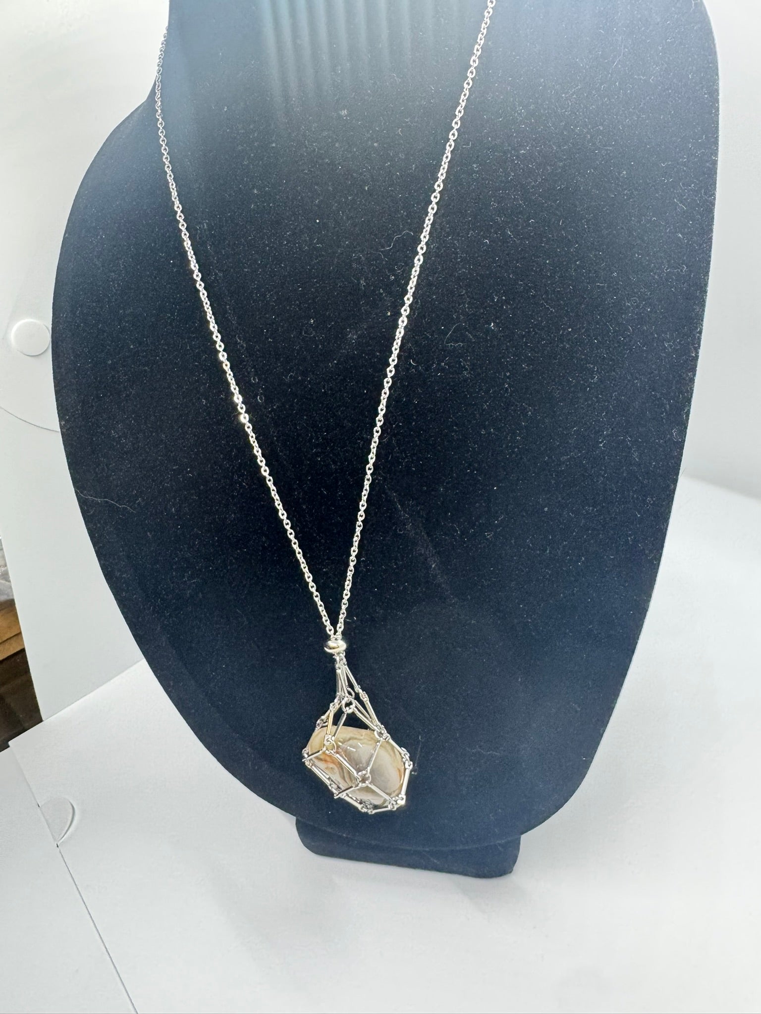 Authentic Botswana Agate Necklace – Handcrafted Jewelry # 427