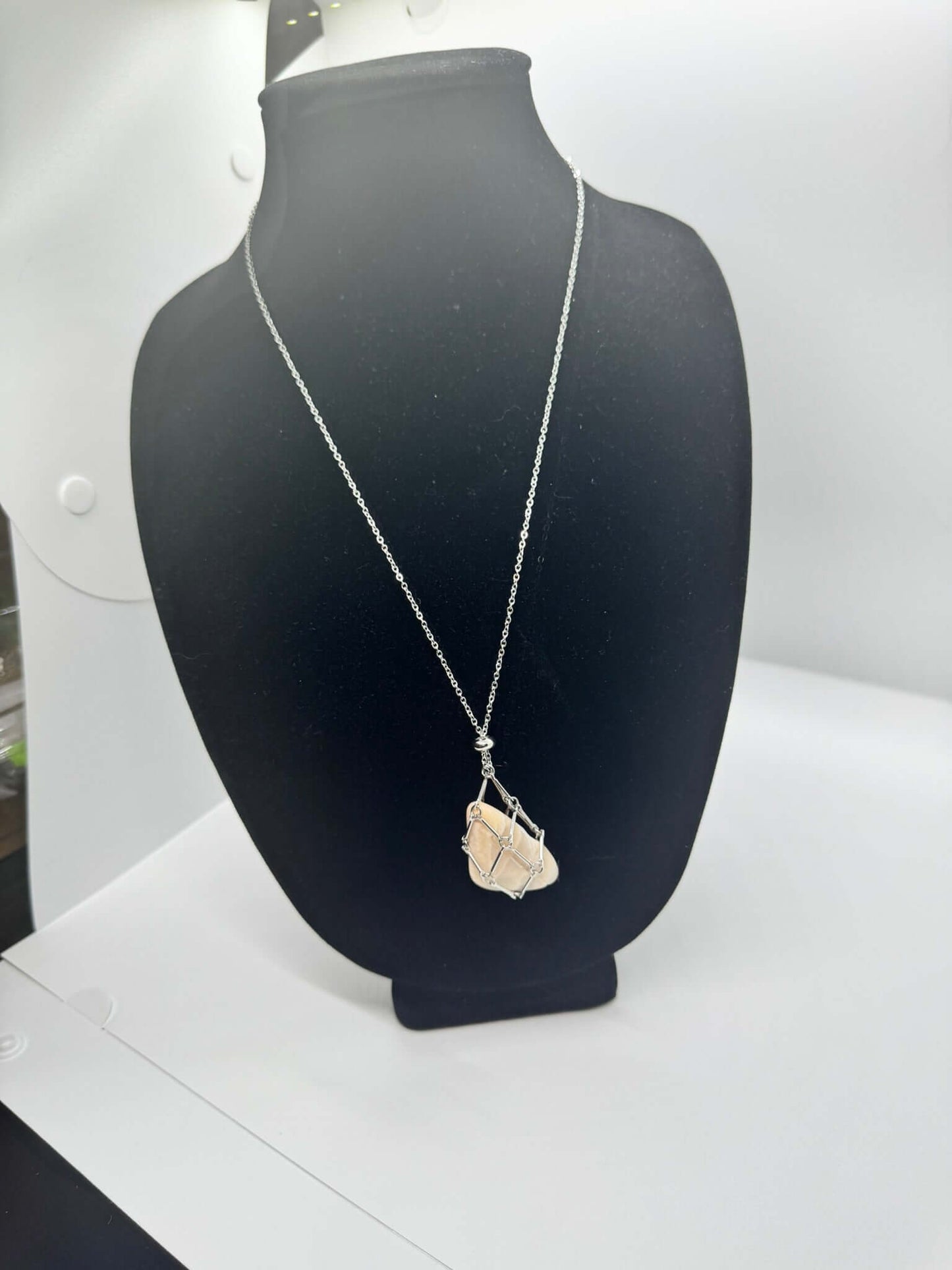 Authentic Moonstone Necklace – Handcrafted Jewelry # 428