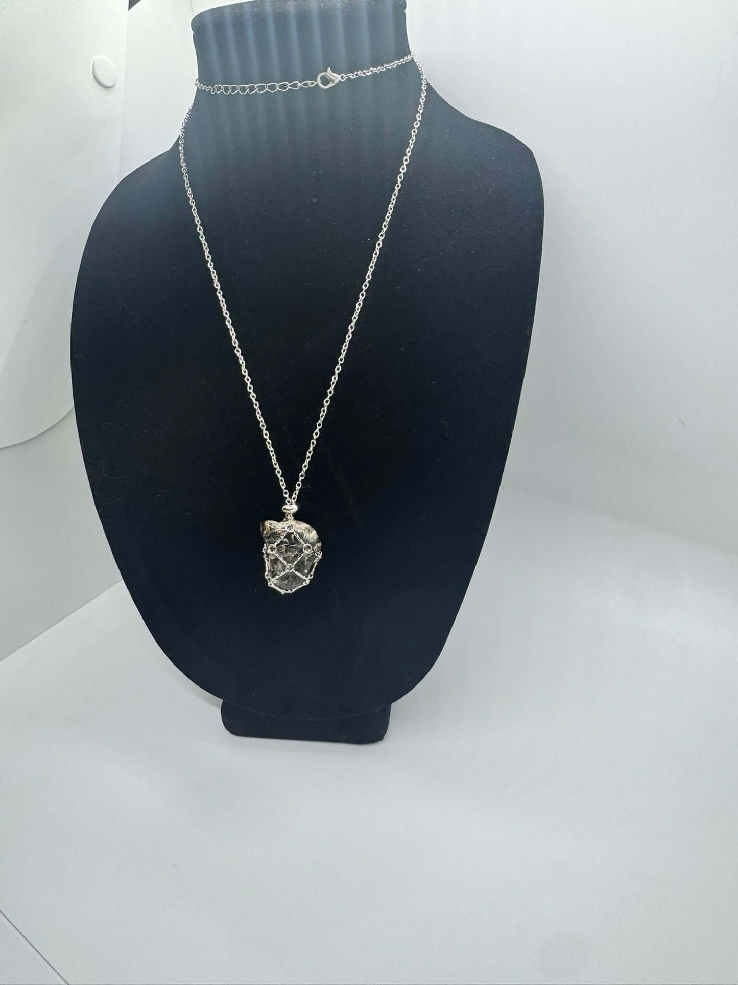 Authentic Turritella Agate Necklace – Handcrafted Jewelry # 431