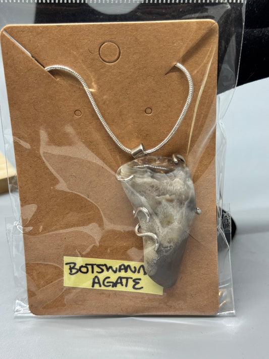 Authentic Botswana Agate Necklace – Handcrafted Jewelry #500