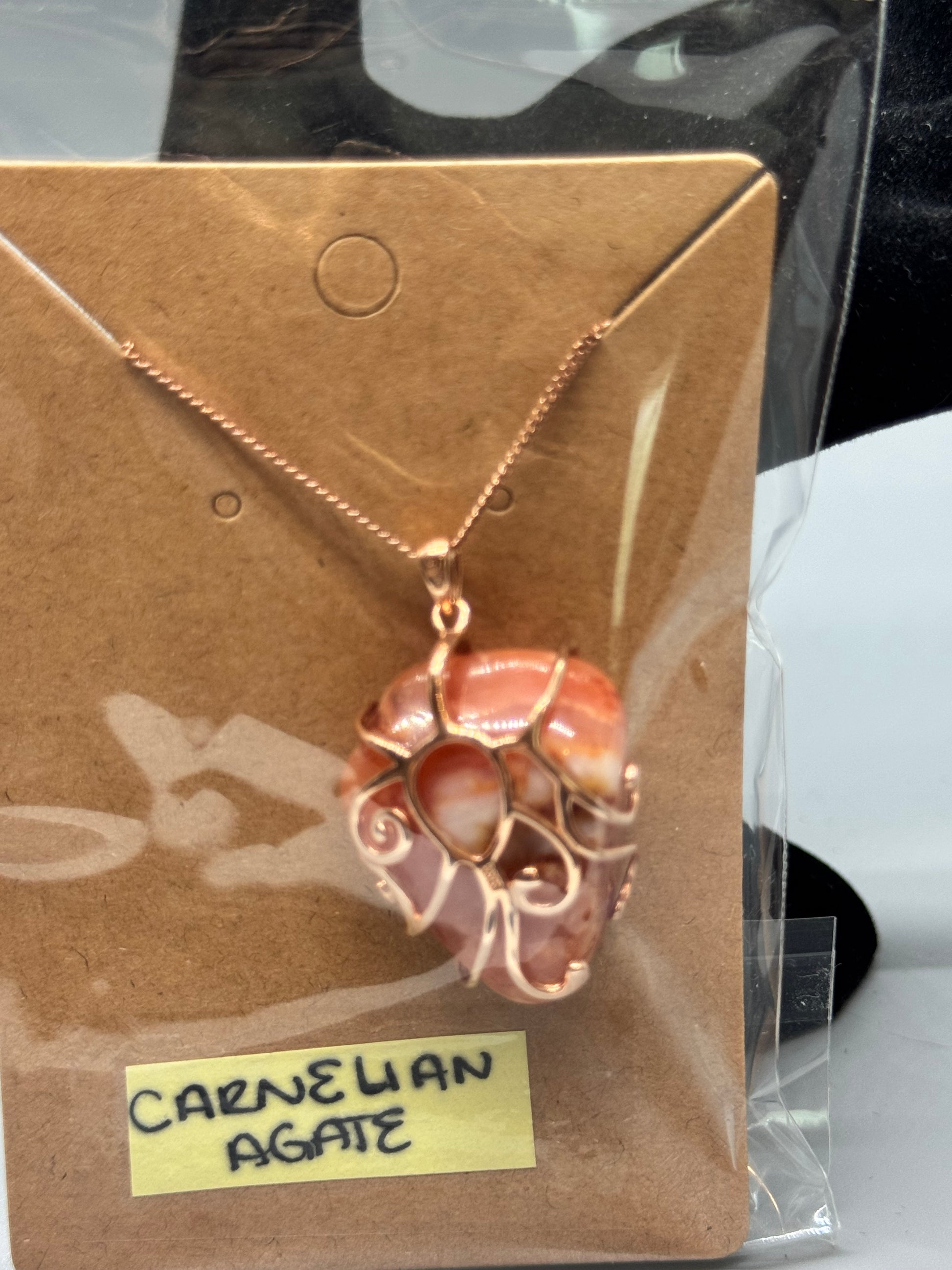Carnelian Agate Necklace #501 – Handcrafted Jewelry