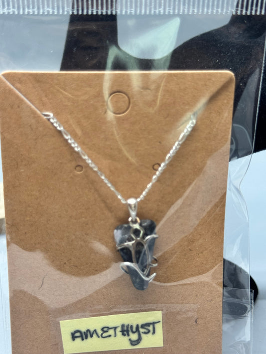 Amethyst Necklace #502 – Handcrafted Healing Jewelry