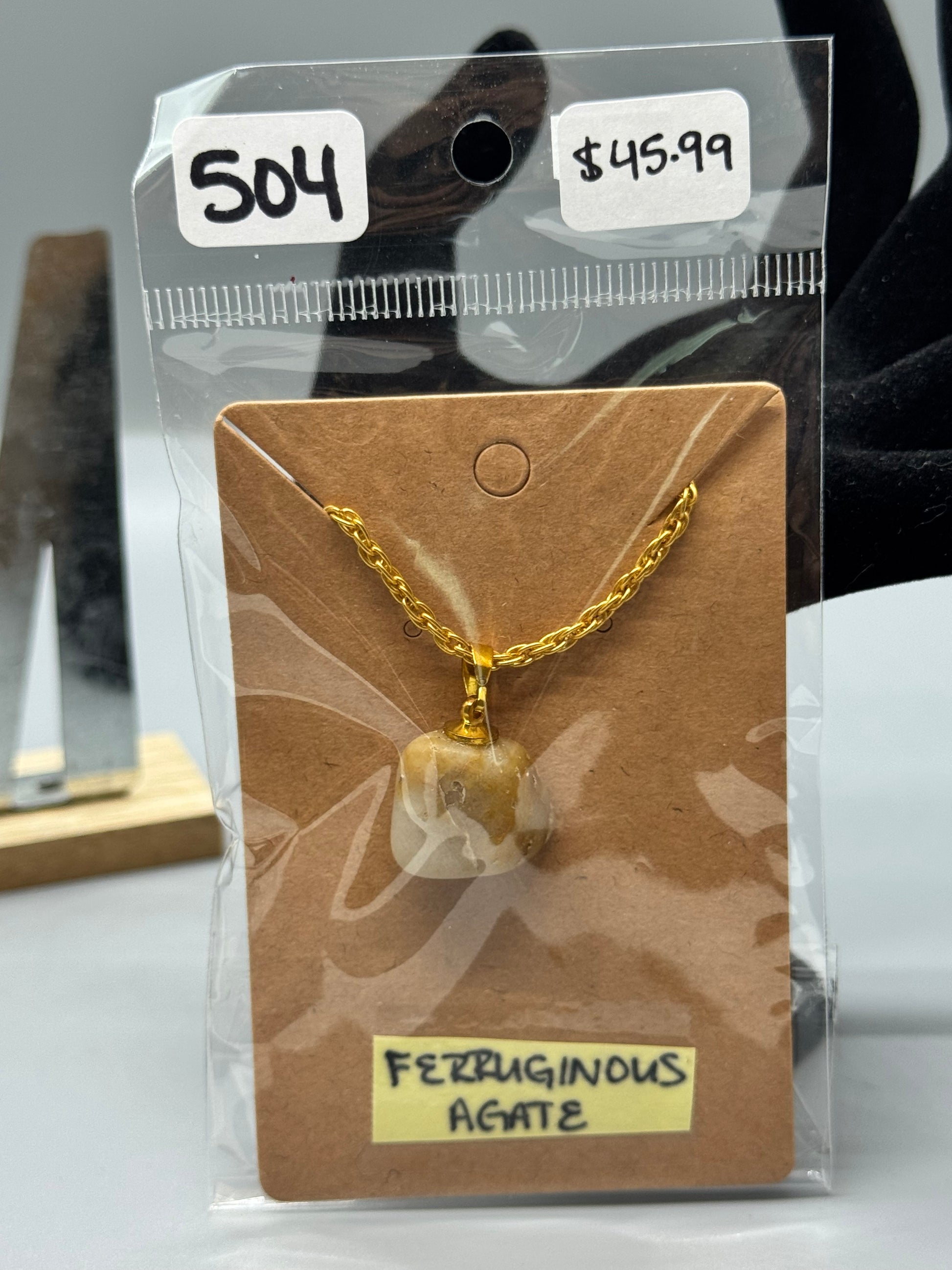 Ferruginous Agate Necklace #504 – Handcrafted Jewelry