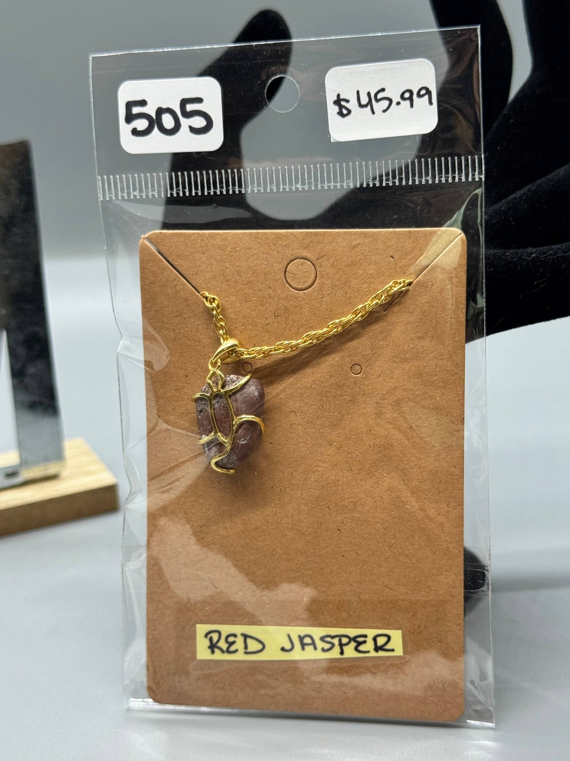 Red Jasper Necklace #505 – Handcrafted Healing Jewelry