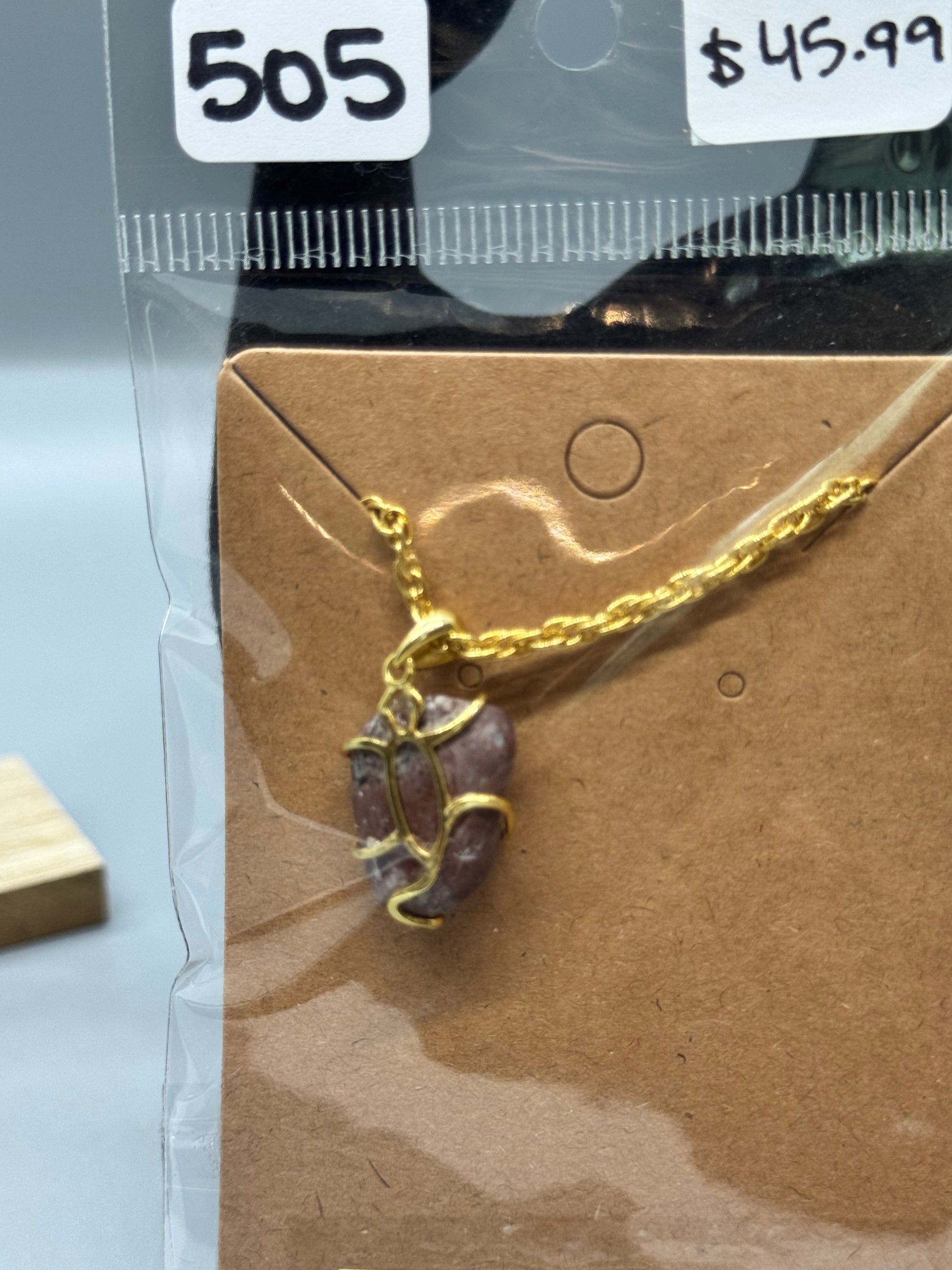 Red Jasper Necklace #505 – Handcrafted Healing Jewelry