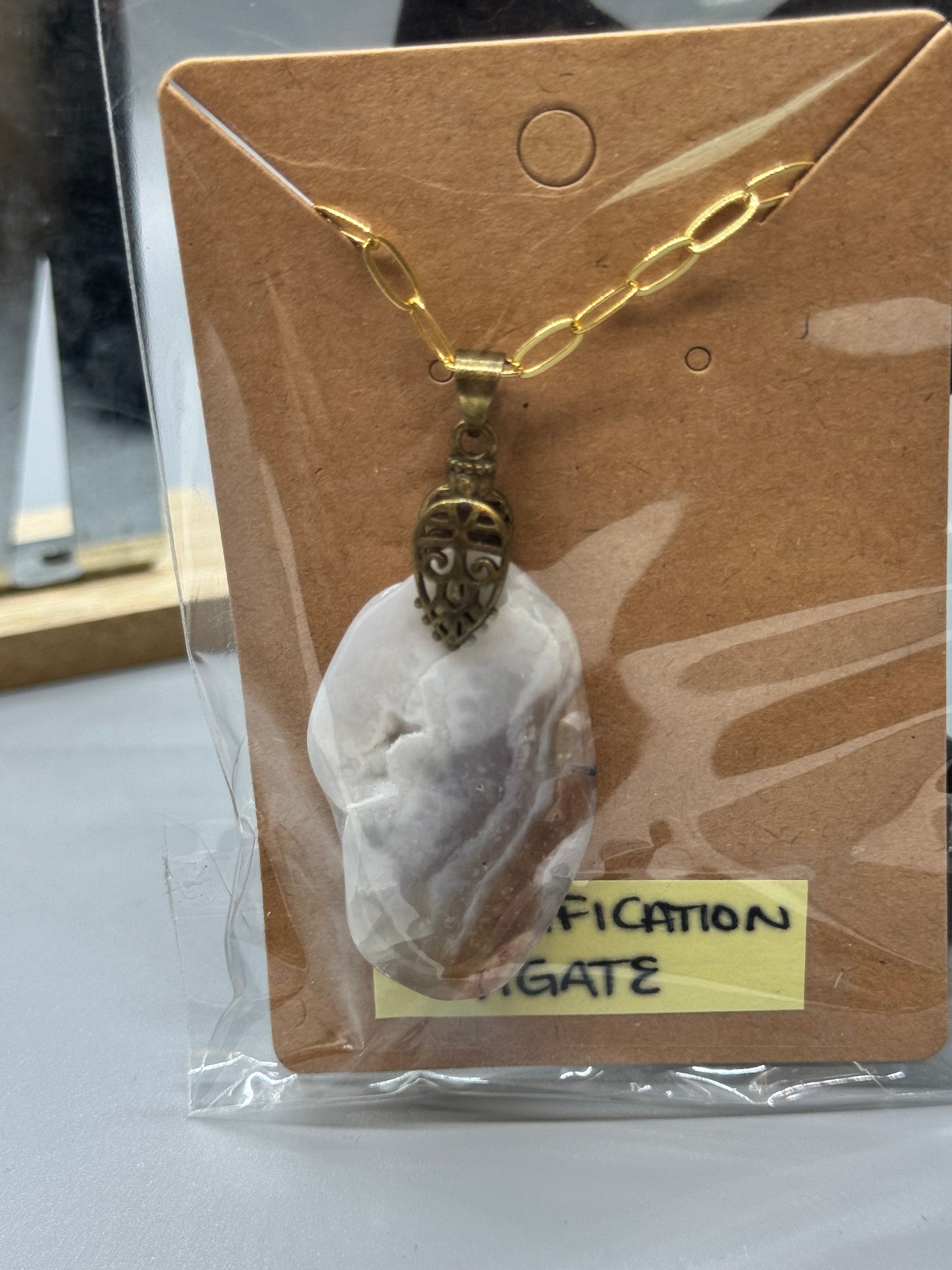 Fortification Agate Necklace #507 – Handcrafted Jewelry