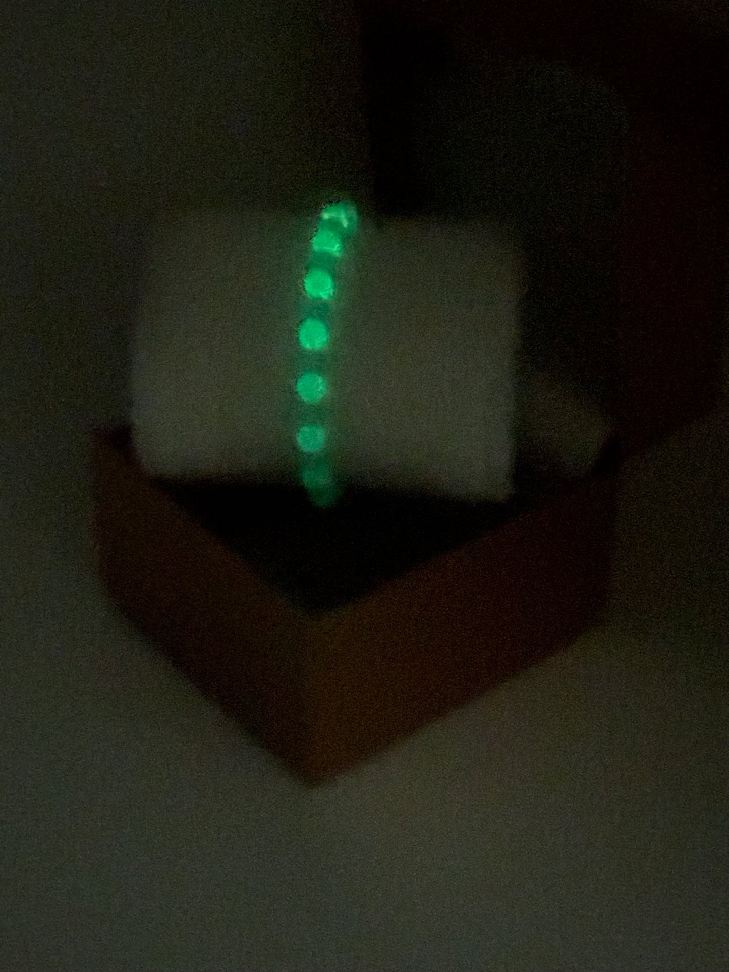 Glow in the Dark Acrylic & Glass Bracelet #74