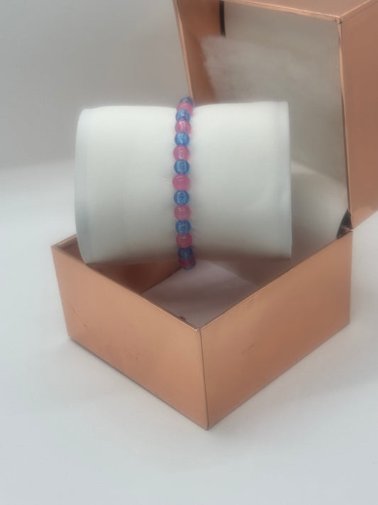 Glow in the Dark Acrylic & Glass Bracelet #76