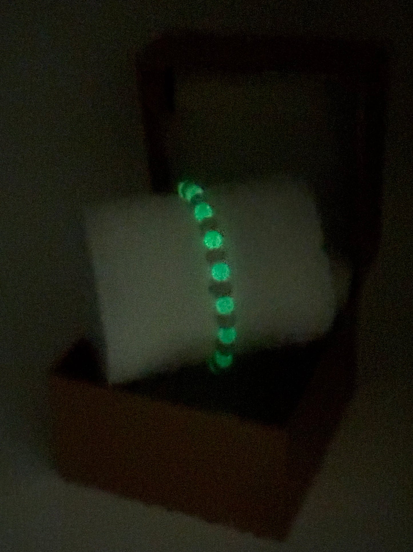 Glow in the Dark Acrylic & Glass Bracelet #76