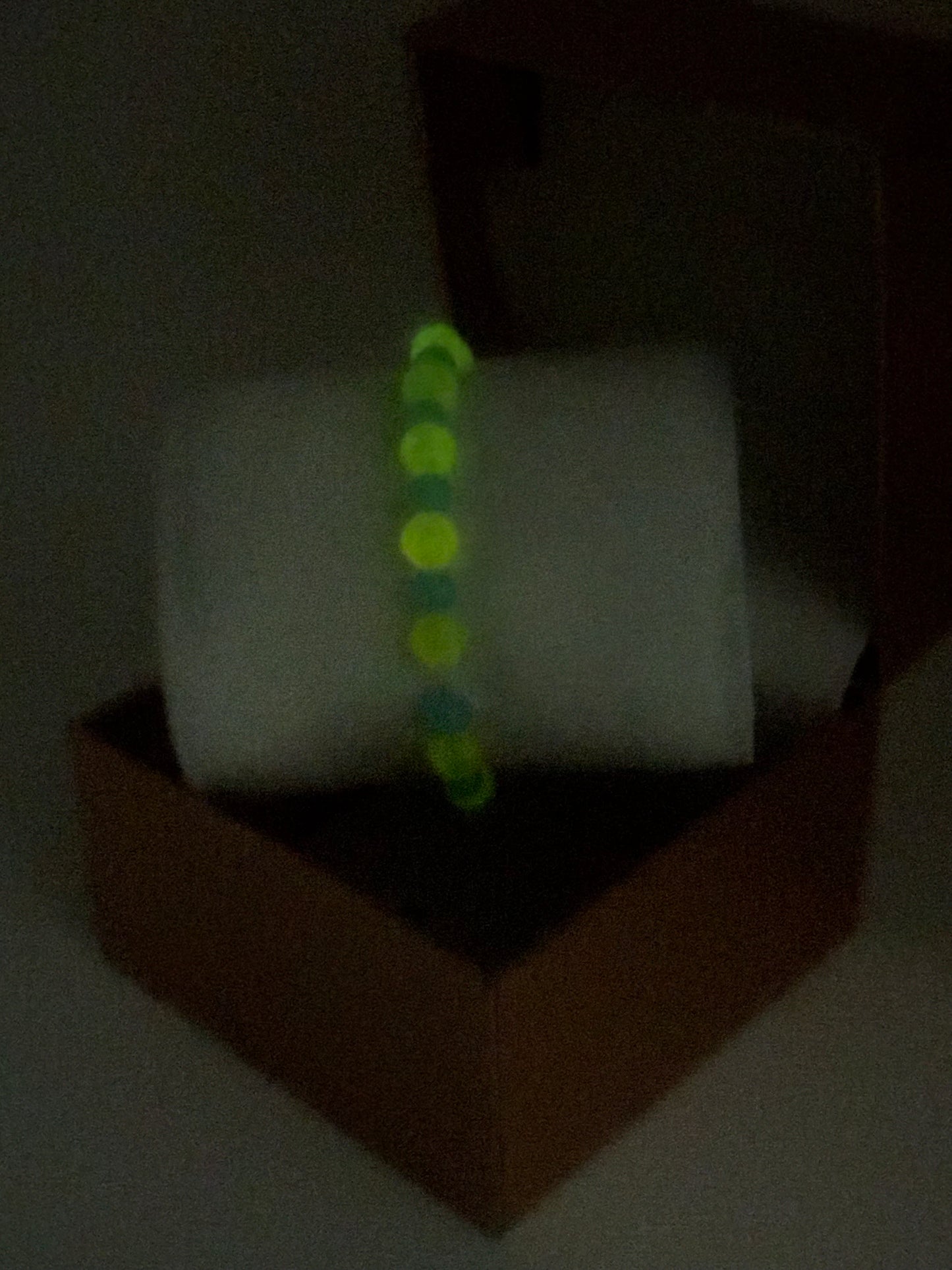 Glow in the Dark Acrylic & Glass Bracelet #79