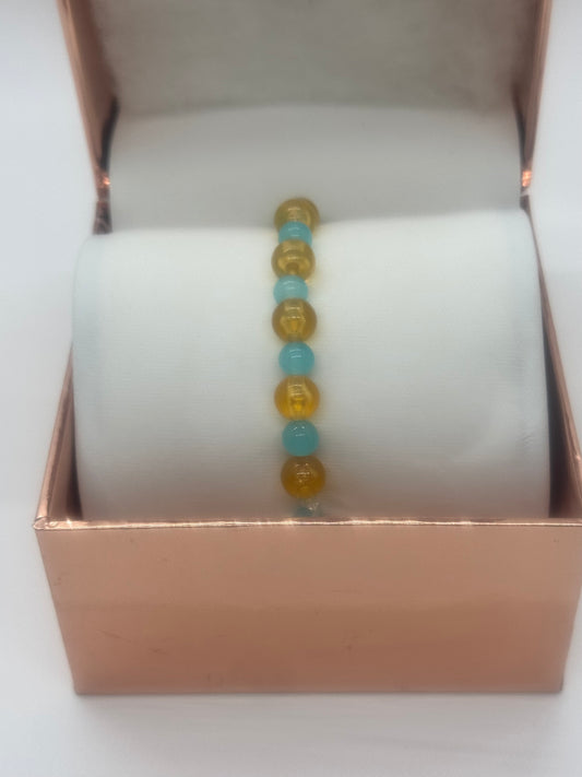 Glow in the Dark Acrylic & Glass Bracelet #79